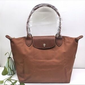 Brown Large Longchamp Le Pliage Tote